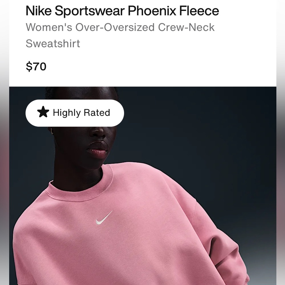Nike Sportswear Phoenix Fleece. Lavender, size S. Never worn!